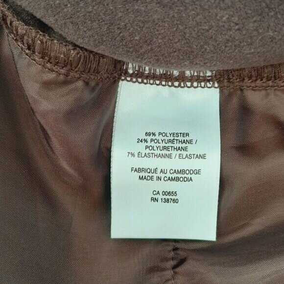 REITMANS Wide Leg High Waist Soft Vegan Faux Leather Pants Brown Sz 16 - Picture 10 of 11
